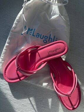 NWT J. McLaughlin Caitlin Strappy Leather Slide Sandals